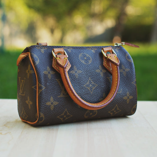 The Louis Vuitton Nano Speedy is a miniature version of the iconic Speedy handbag.